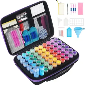 Painting Storage Containers 60 Slots Accessories and Tools Portable  Painting Organizer Shockproof  Art Storage Case  Beads Storage Box