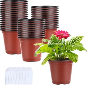 250-Pack 4 Inch   Pots Seed Starting Pots Containers with 300 Labels for Indoor Outdoor Usage