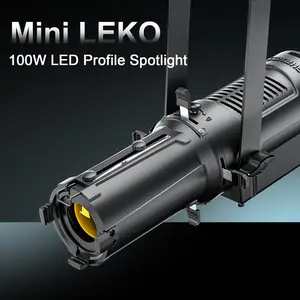 Shehds 100W Mini LEKO LED Profile Warm/Cold Spotlight light manual  Zoom & Foucs adjustable beam( 17°–40°)  angle | High CRI Complimentary RGB Filters  With shutter blades for Performing arts Broadcast lighting Exhibition  Corporate  small stage setups