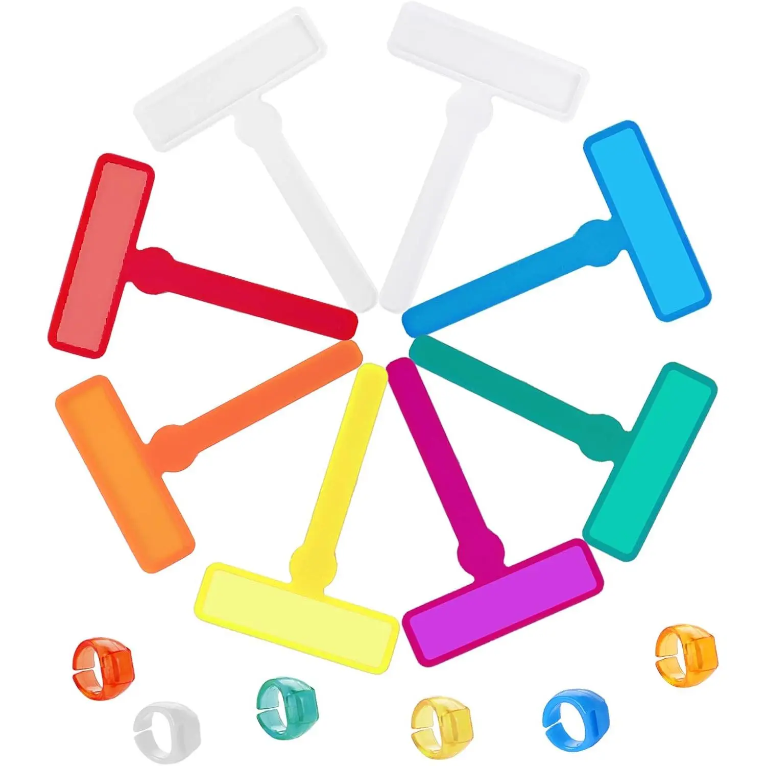 Reading Guid Strip,14 Pcs Colorful Dyslexia Tools Finger Guided Reading Strips with Finger Rings  Finger  Reading  Reading Tools
