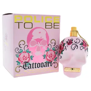 Police To Be Tattooart For Woman  4.2 Oz EDP Spray,Fragrance For Women - Floral Fruity Gourmand Scent - Creamy Sandalwood And Powdery Sweet Marshmallow Candy Accord Candy Fragrance Women's Perfume