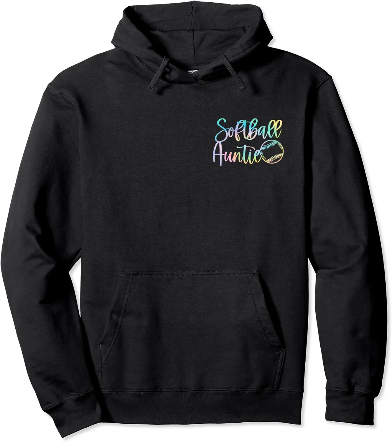 Tie Dye Softball Auntie Pocket Softball Auntie Game Day Pullover Hoodie - Anarosavill Shop 95B0BC9Y29LV