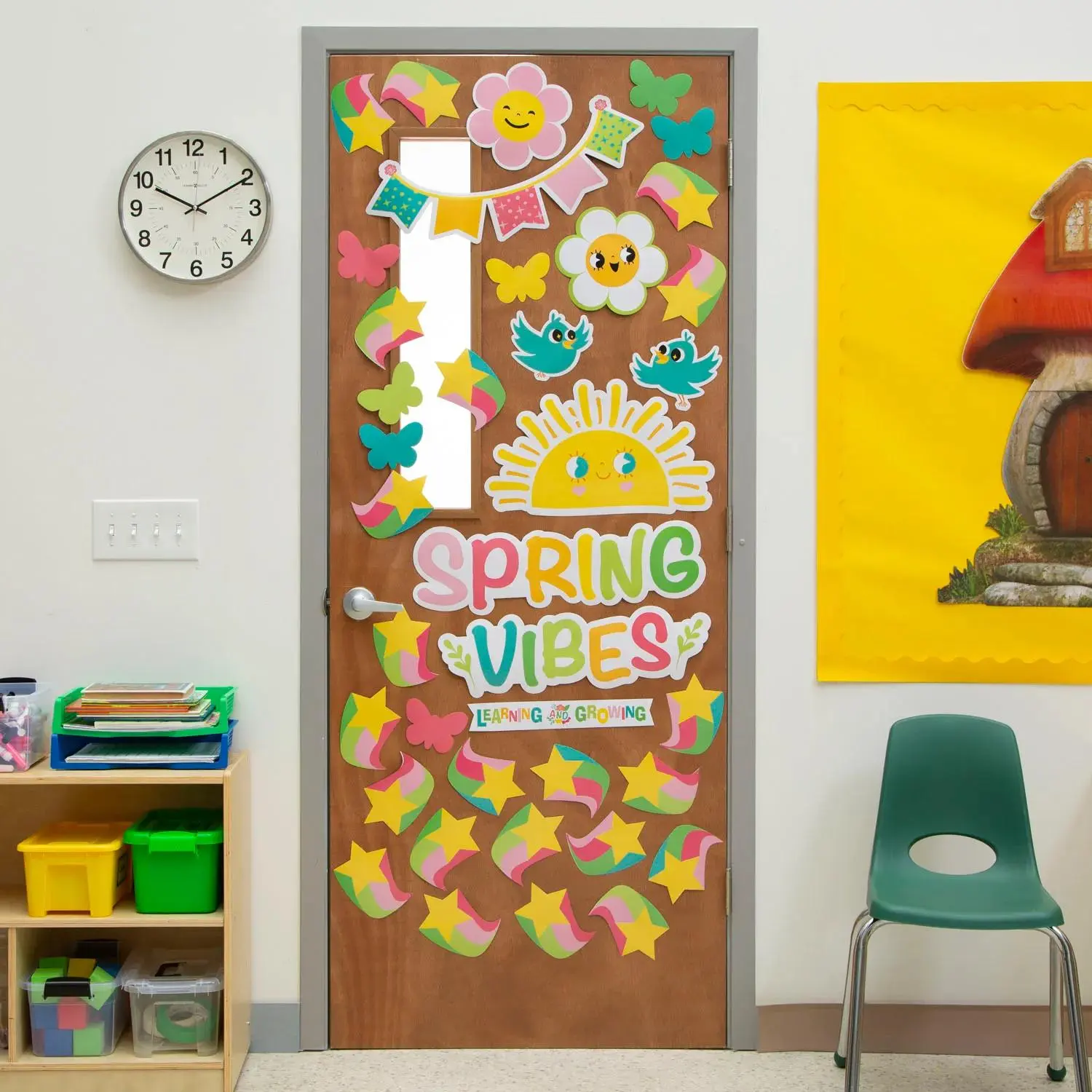 Spring Vibes Classroom Door Decorating Kit - 38 Pc.