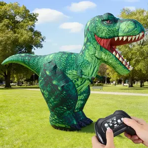 Remote Control Inflatable Dinosaur Toy, 2.4GHz T-rex Toy with 360° Rotation& Walking, Forward & Backward, Rechargeable Electric Outside Toys for Kids Boys Age 6-12 Birthday Gifts