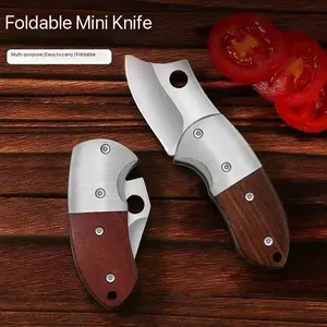 Stainless Steel Folding Knife Edc Pocket Tool, Mini Portable Sharp Durable Blade, Outdoor Utility Fruit Cutter Daily Carry Essential