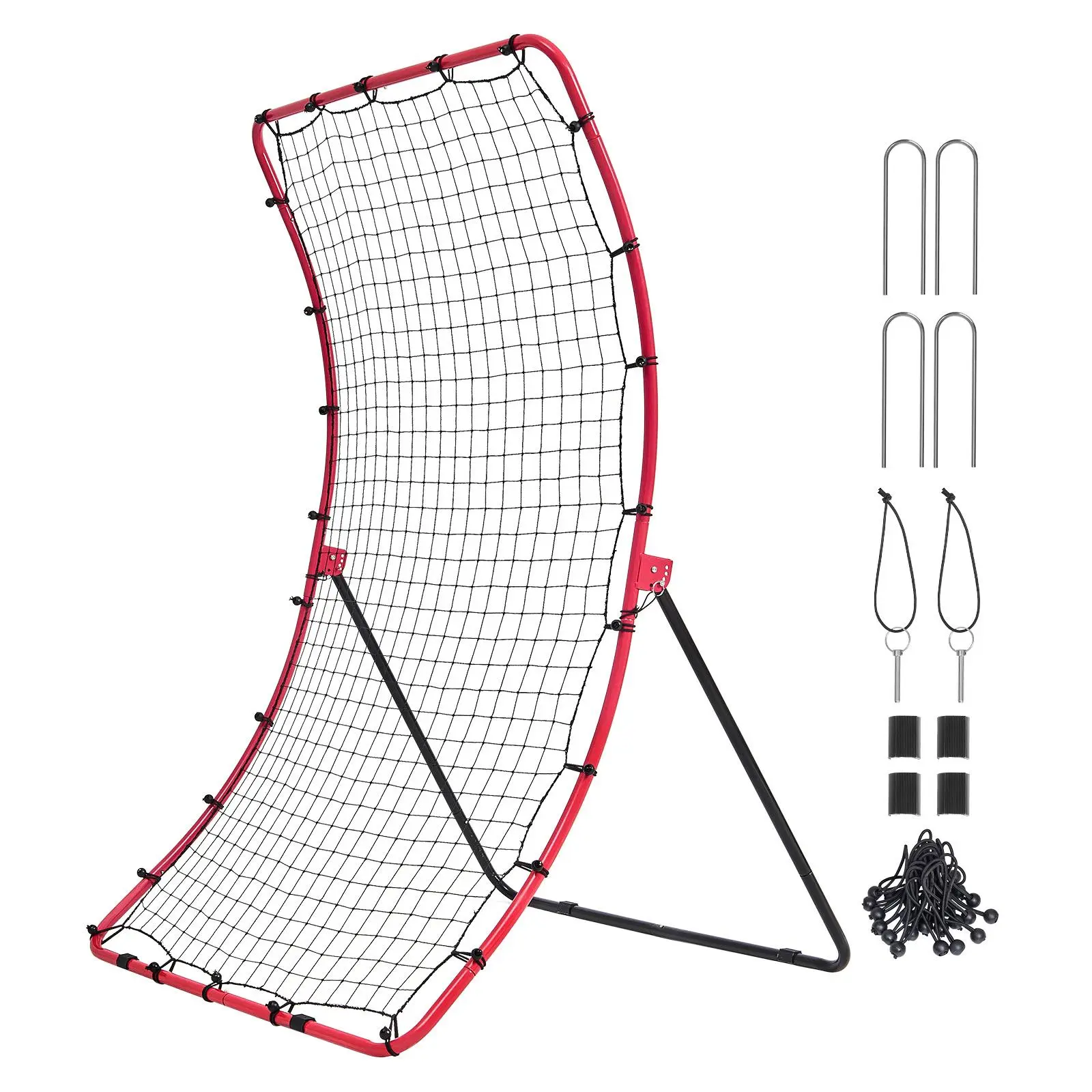 【Summerfinds】VEVOR Baseball And Softball Rebounder Net,  , 4 x 5.5 ft PitchBack Baseball Pitching Nest, Pitch Return Trainer Rebound Net with Pitching Target, All Angle Fielding Rebound Net for Grounders Pop Flies