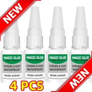Multi-Purpose Adhesive, 4PCS Magic Super Glue for Shoes, Ceramics, Porcelain, Metals, Plastics and More, Instant Bond and High-Strength 4PCS Magic Glue Shoe Glue New Super Glue