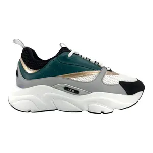 Dior B22 Trainer White Black Green Gold