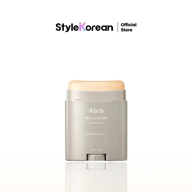 [Abib] Abib Airy Sunstick Protection Bar Broad Spectrum SPF50+ -  Smoothing Bar, Non-Sticky Matte Finish Sun Protection for Face and Body, Long-lasting Korean Sun Stick