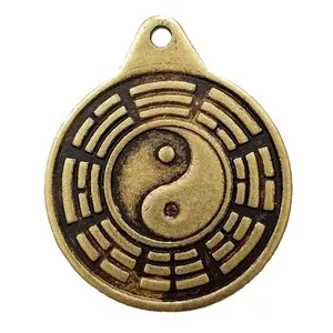 Eata Gift Inc. Brass Tai Chi Bagua Gourd Coin Pendant – Lucky Hanging Charm Decor