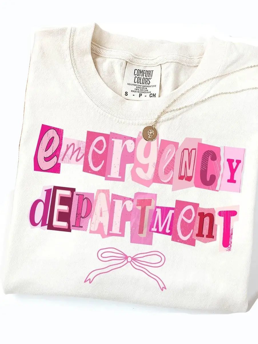 Emergency Department Shirt, Pink ER Nurse Tee, Team T-Shirt
