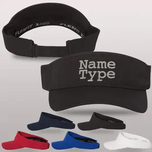 High End Custom Embroidery Visors Flexfit 110. Customizable with Text & Logo, Message us