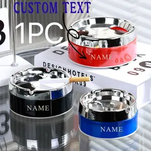 Stainless Steel Decorative Living Room Home Decor Ashtray, Durable Shockproof Multi-Functional Easy-To-Clean Car Ashtray, Suitable for Indoor Outdoor Various Occasions