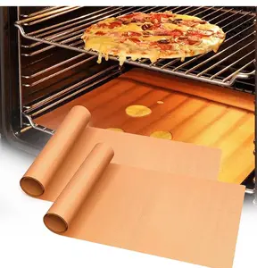 2 Pack Large Copper Oven Liners for Bottom of Oven BPA and PFOA Free, 16x24 Inch Thick Heavy Duty Non Stick Teflon Oven Mats for Electric, Gas, Toaster, Convection, Microwave Ovens Grills