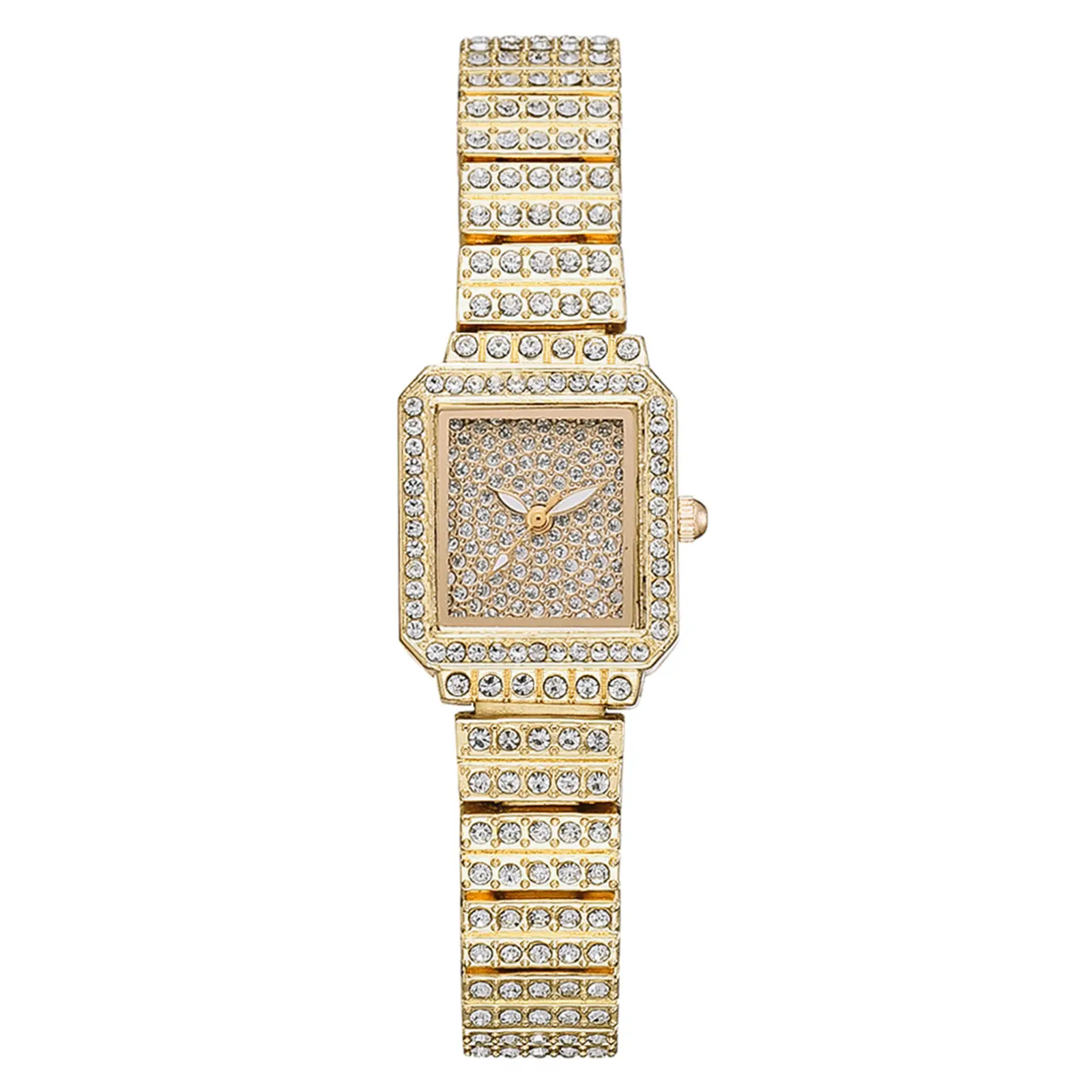 OIDEA Women's Bling Square Analog Quartz Watch with Rhinestone Diamond Dial, Adjustable Bracelet - Watches for Women