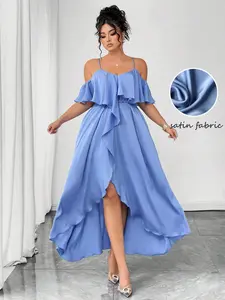 [Plus Size] Women's Dress, Elegant Dress for Party Holiday Wedding, Women's Clothes for Summer, Spaghetti Strap, Womenswear