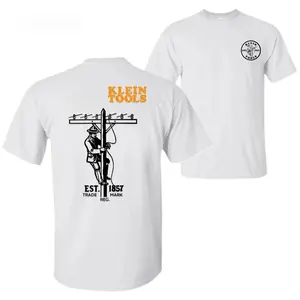 Klein Tools T-shirt – Vintage Electrician's Practical Pole Pattern, Stylish and Versatile