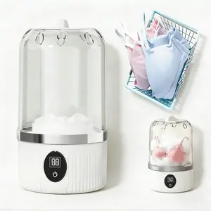 Convenient Large Capacity Mini Portable Washing Machine, Multi-Mode Washer for Underwear/Socks/Delicates, Wireless Rechargeable, Multiple Washing Cycles, No Plug-in Needed, Perfect for Apartments/Hotels/Travel