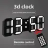 3D LED Digital Clock, Night-Glow Fashion Wall Clock, Multifunctional Creative USB-Powered Electronic Clock for Home Decor, Wall Clock Decorative, Remote Control USB-Powered Clock, Led Wall Clocks