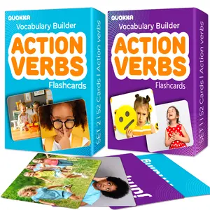 QUOKKA 104 Action Verbs Flash Cards for Speech Therapy – Educational for Kids