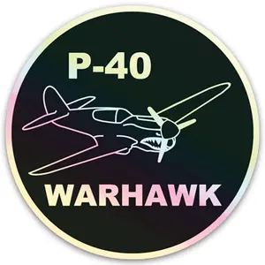 P-40 Warhawk Holographic Sticker