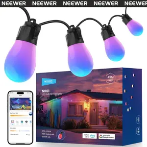 NEEWER NR01 30m RGBW Outdoor String Light, Waterproof LED Decorative Light for Patio, Garden, Party, Camping & Outdoor Photography