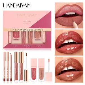 Handaiyan Lipstick Set 6-Piece Easy-To-Apply Waterproof Matte Lip Gloss & Lip Liner, Long-Lasting Moisturizing Makeup Kit