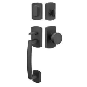 Emtek 451721HT Single Cyl , Ridgemont Tub Entry , Hampton Knob