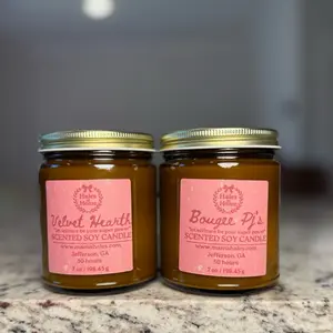 Hales at Home Velvet Hearth 7 oz Wood Wick Soy Candle 50 Hours Burn Time Fall 2025 Scent Collection Cozy Ambiance Home Decor Ornaments - Decoration