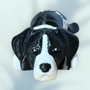 Adorable 3D Printed Dog Figurine for Home Decor & Gift Giving Realistic Design Ornaments in Variety of Colors