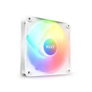 NZXT F120 RGB Core Fan - RF-C12SF-W1 - 120mm Hub-Mounted RGB Fan - Sublime RGB Lighting - PWM Control - Single, 120mm Case Fan - White