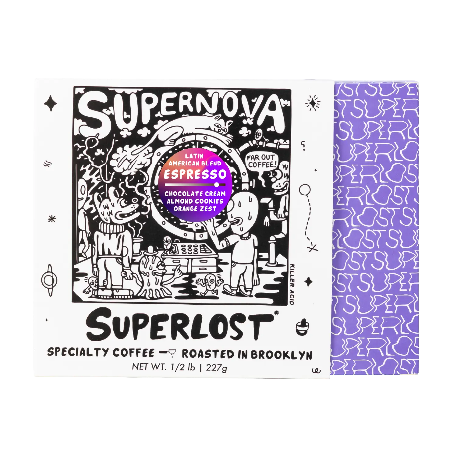 Supernova Espresso - Latin American 3 Farm Blend  | Medium Dark Roasted Coffee | Roasted in Brooklyn Chocolate Cream Beverage | Used By Award Winning NYC Bakeries & Cafes | Whole Bean Coffee