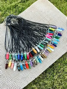 15-Piece Random Color Pendant Necklace Set, Adjustable Faux Leather Jewelry Making Kit for Bracelets Earrings Necklaces Romantic Gifts DIY Craft, DIY Jewelry Accessories
