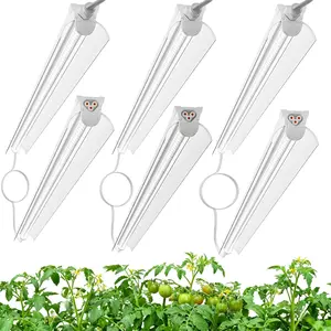 4FT Grow Lights for Indoor ,T8 5000K Full   Light,270W(6 x 45W), LED Grow Light Strips with Timer,  Reflector, Linkable, Growing Lamp Fixture for Greenhouse Indoor 6 count