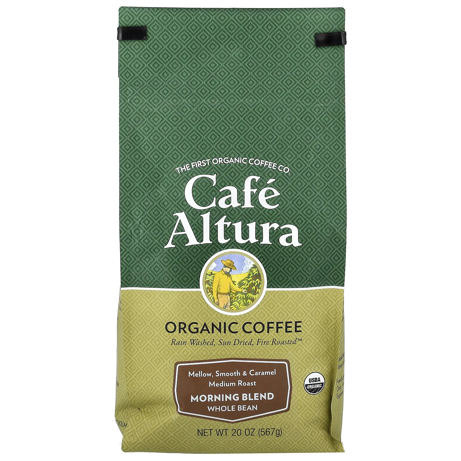 Cafe Altura Organic Coffee, Morning Blend, Whole Bean, Medium Roast, 20 oz (567 g)