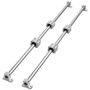 Linear Guide Rail Set SFC16 1000mm, 2 Pieces Rails, 4 Pieces SC16 Slide Blocks, 4 Pieces Rail Supports, Precision Linear Rails And Bearing Kit For Automated Machines, CNC And DIY Projects