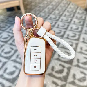 for Lexus Key Fob Cover - Soft TPU Protection, Smart Car Key Protector with Keychain for Lexus RX, ES, GS, LS, NX, RS, GX, LX, RC, LC