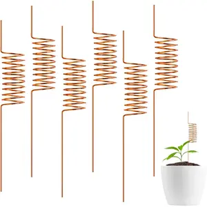 6 Pack Electroculture Plant Stakes Soft Copper Wire Long Copper Garden Stakes Pure Electro Culture Gardening for Gardening Growing Plants and Vegetables