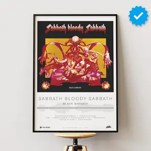 Black Sabbath Poster | Sabbath Bloody Sabbath Poster | Album Poster Prints | Wall Decor Posters | Album Cover | Metal Music Poster