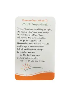 Remember What Is Most Important Wallet Card
