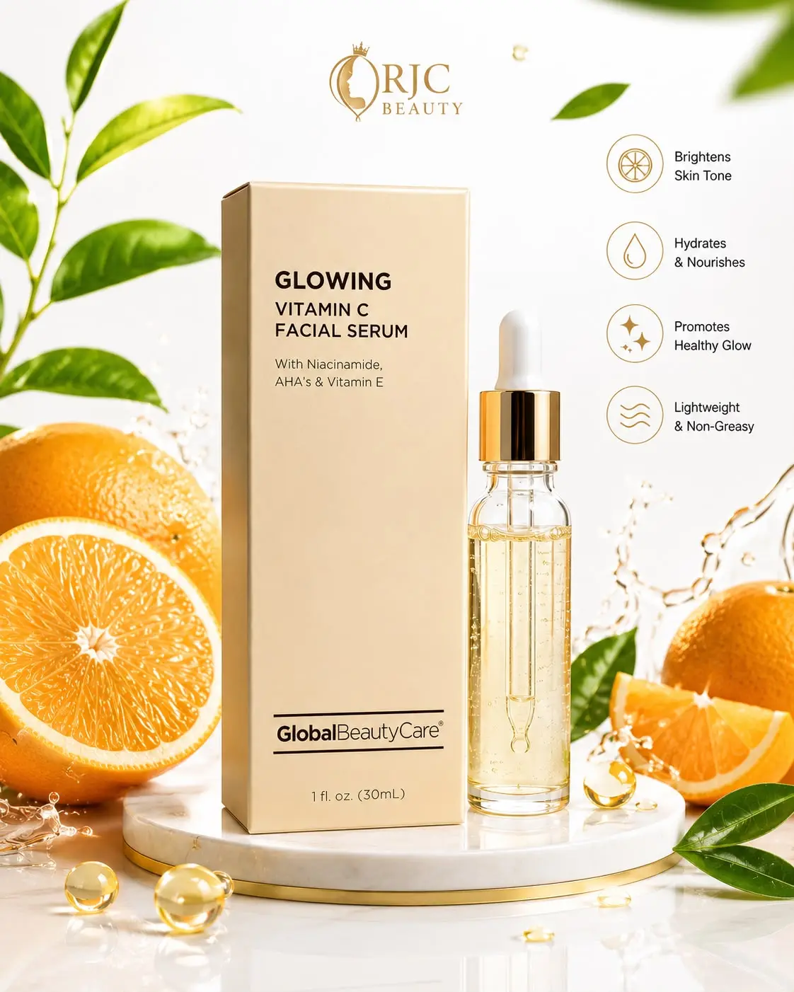 Glowing Vitamin C Facial Serum, Sold by RJC Beauty, Serums