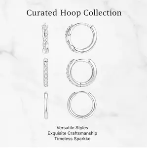 3 Pairs Sterling Silver Hypoallergenic Cartilage Hoops Earrings Set Trendy Twisted Small Hoop Stud Earrings for Women