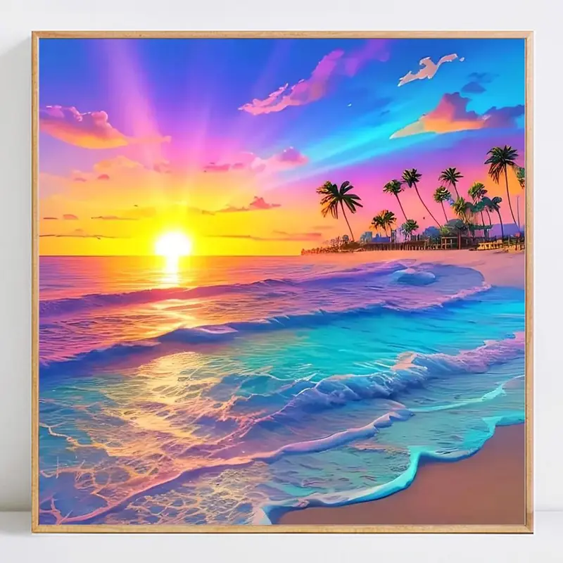 Landscape Pattern 5D Diamond Arts Colorful Painting Kit without Frame, Diamond Pattern Design, Diamond Painting Kits, DIY Decorative Art Picture for Beginner, Wall Art Decor for Home Living Room Bedroom