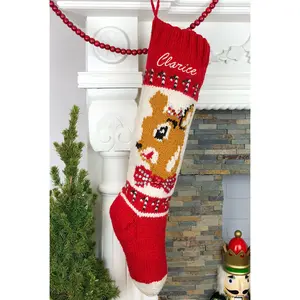 Clarice Reindeer Christmas Stocking