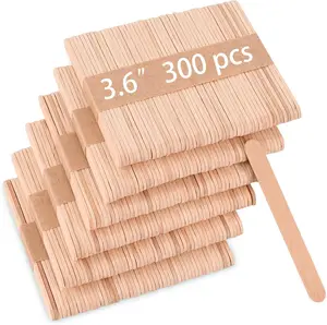 300 Pcs Popsicle Wooden Sticks, 3.65″ Length Natural Wood Mini Ice Cream Sticks for Ice Pop, Cakesicle, Cake Pop, DIY Crafts