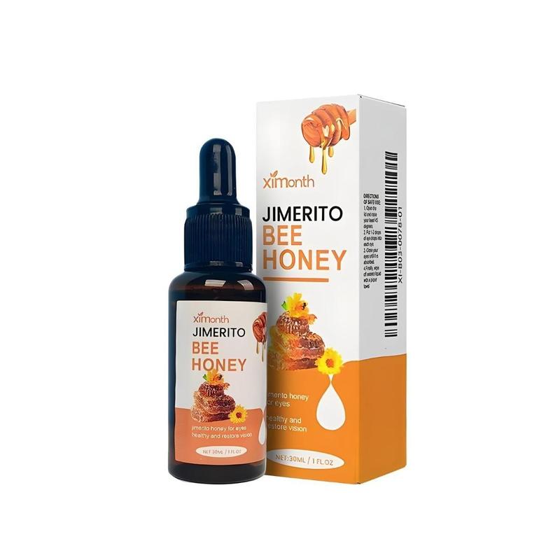 Jimerito Honey Eye Drops - Fast-Acting Cleansing & Soothing Serum for Brighter Calm Eyes in 7 Days - Daily Use