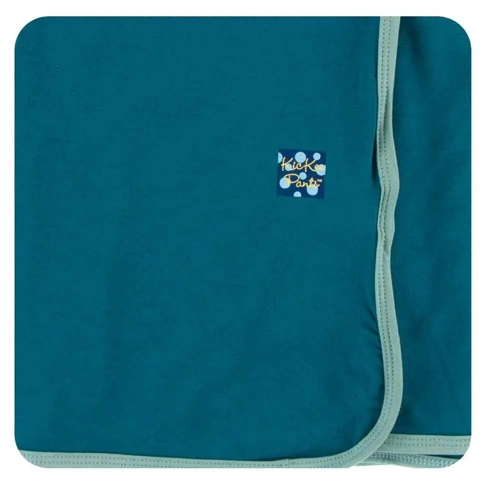 Solid Swaddling Blanket - Heritage Blue with Shore, One Size