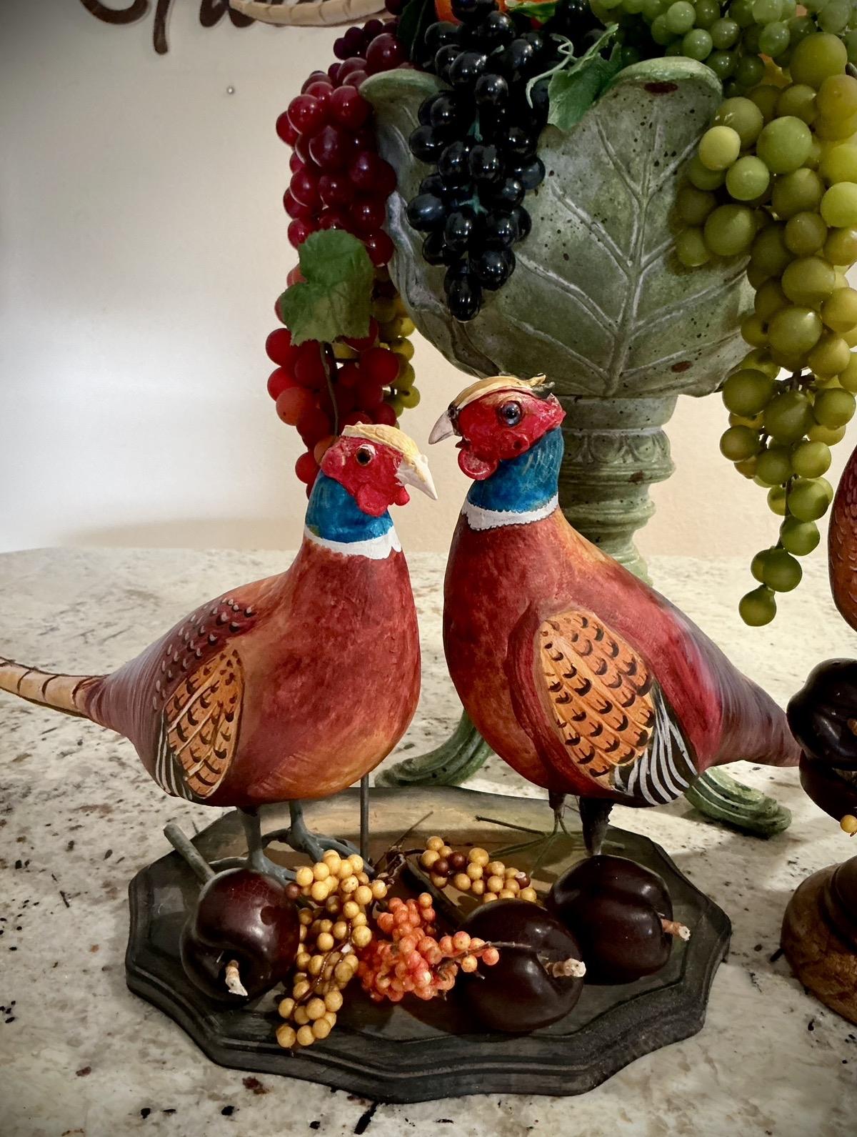 Hand made Ring neck pheasant. Animal lovers decoration, holiday’s gift of perfect home or office accent. One of a kind faux taxidermy table top elegant piece.