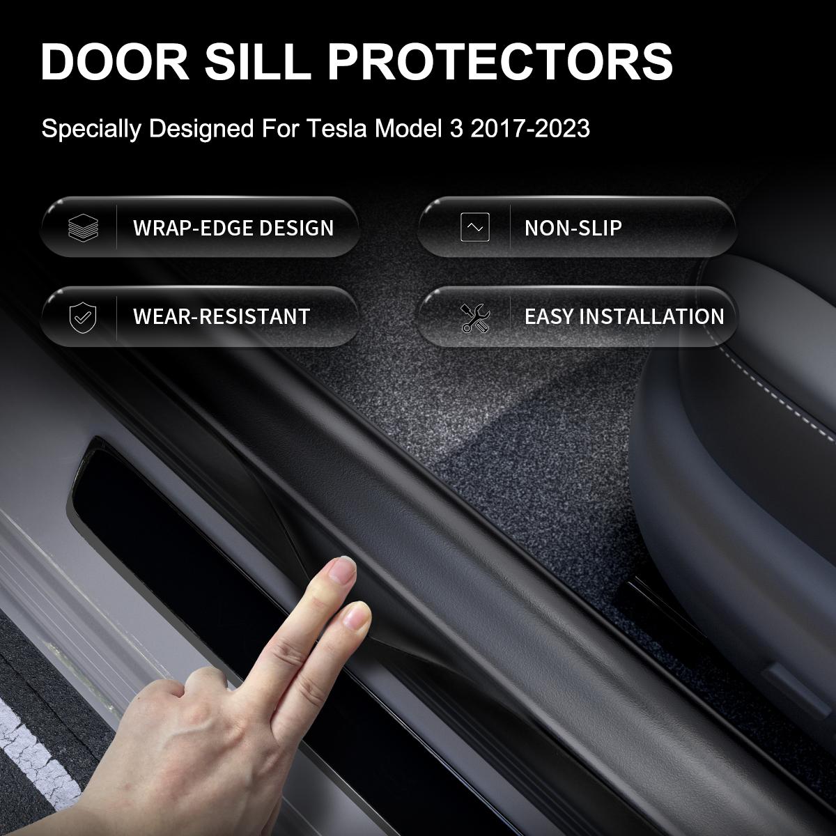 LASFIT Floor Mats Fit for Tesla Model 3 & Model Y,TPE Material ,All Weather,Perfect Custom Fit Car Interior Accessories