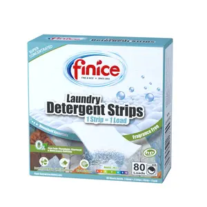 Finice Bio-Degradable Detergent Strips/ Fragance Free/ Household Essentials/ Super Concentrated